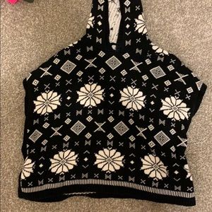 Girls winter poncho